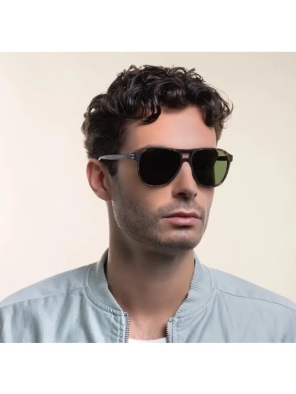 Gucci GG1856S 002 Sunglasses Dark Havana Aviator Frame, Green Lenses